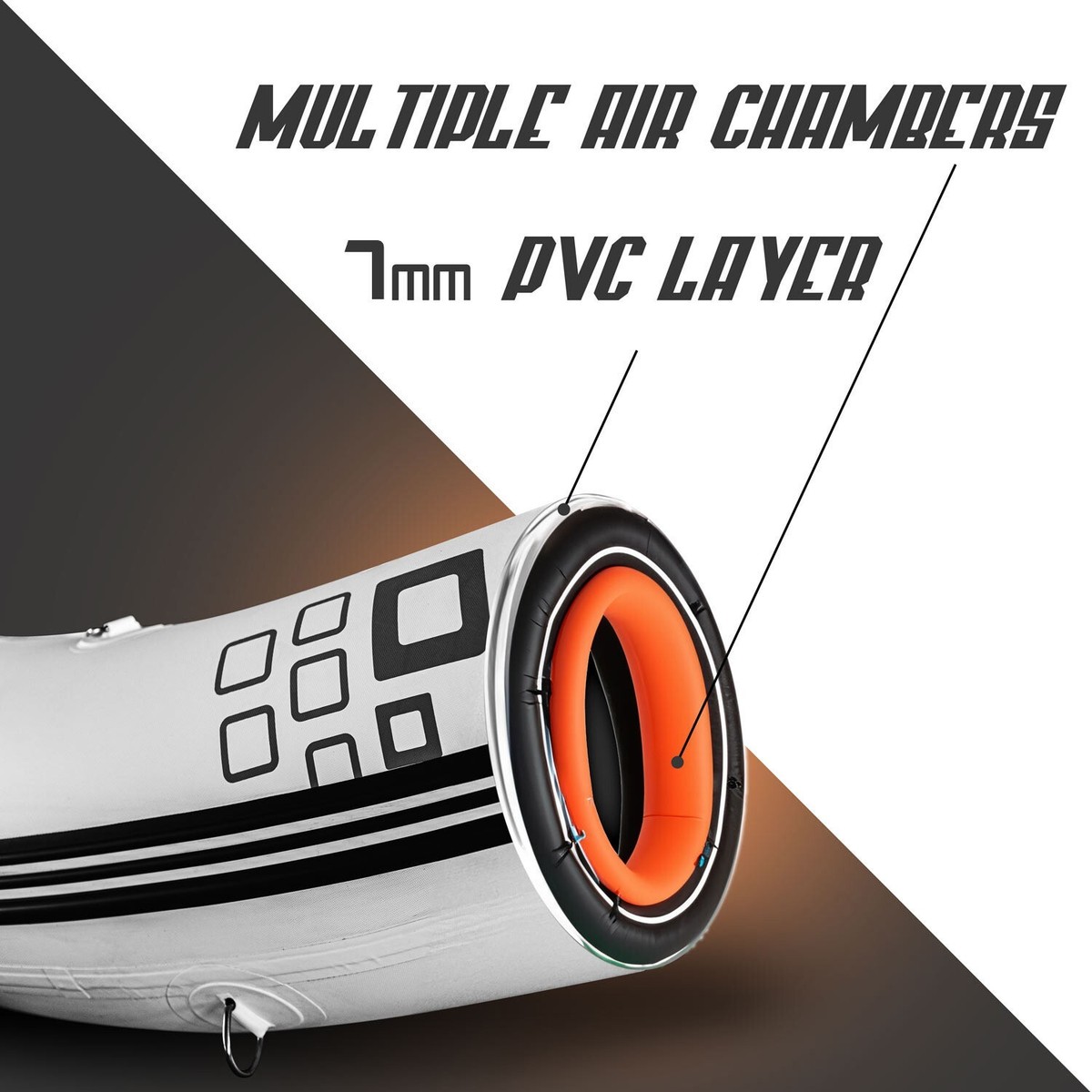 Gommone BOUDECH Judd 200 - Tender 200x132cm Con 2 Camere D'Aria E Pavimento A Doghe - Foto 5