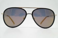 Sunglasses MASCA SMA 2410 Gold Black Oval Glasses New
