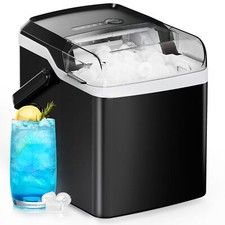 Silonn Countertop Ice Maker - 9 Cubes Ready in 6 Mins 26lbs in 24Hrs Portable