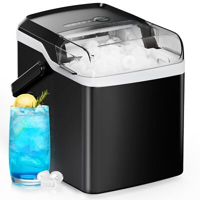 	Silonn Countertop Ice Maker - 9 Cubes Ready in 6 Mins 26lbs in 24Hrs Portable	