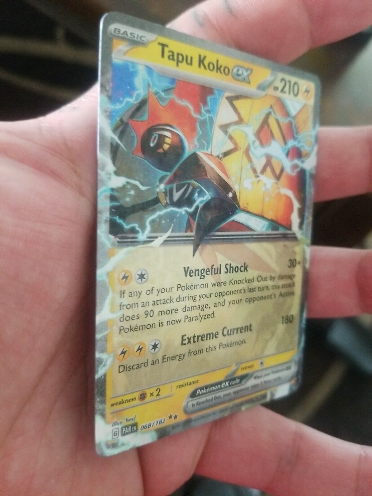 Paradox Rift Tapu Koko ex 222/182 SR Special illustration Rare FULL ART (C2)