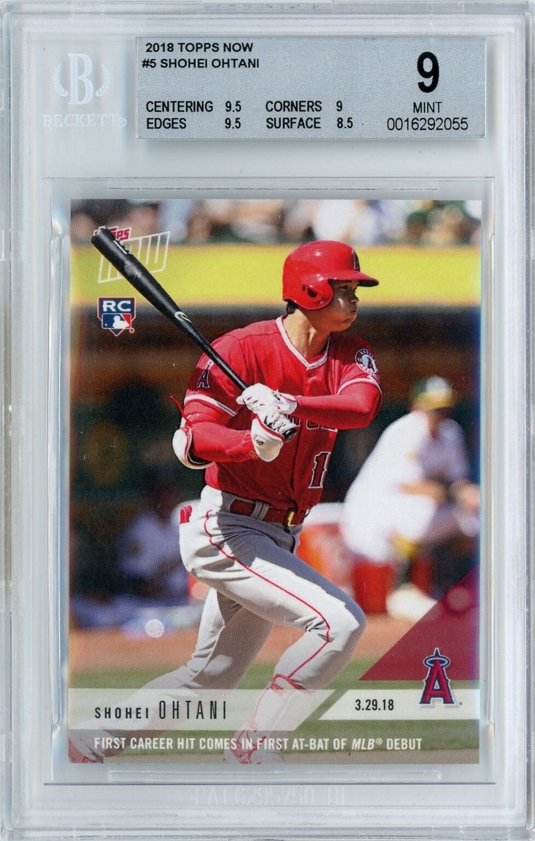 2018 TOPPS NOW MLB #5 SHOHEI OHTANI EARLY ROOKIE CARD - BGS MINT 9