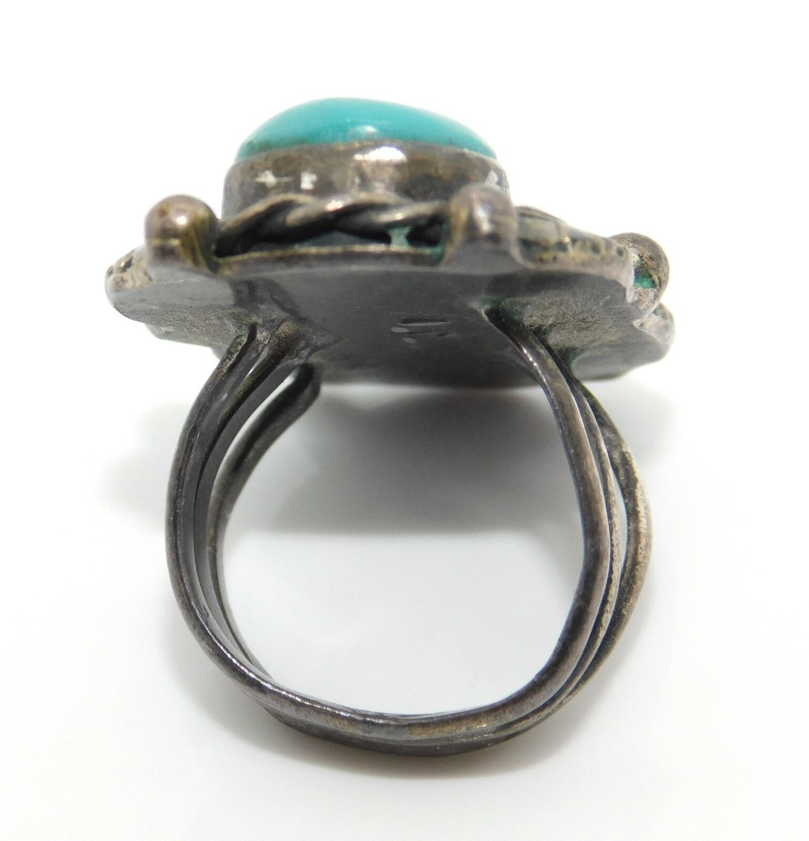 SILVER925 INDIAN TURQUOISE RING/シルバー/リング Native American Sterling Silver 925 Turquoise Ring signed S