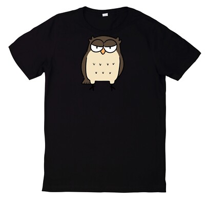 T-Shirt Eule Kauz Nachtaktiv Nachteule Motiv Baumwolle