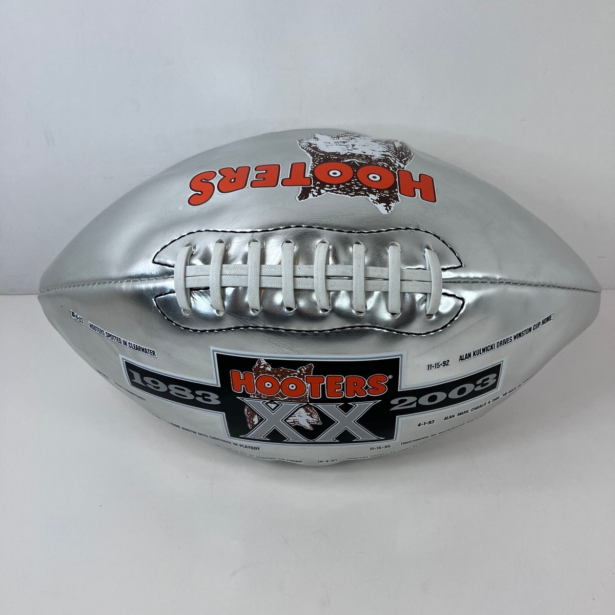 Hooters XX 20th Anniversary Football Silver 1983-2003 | eBay