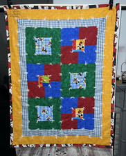 Baby Size Disney Mickey Mouse Pluto Handmade Quilt - Signed - 48" x 36"