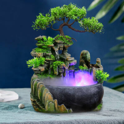 Tischbrunnen mit LED Beleuchtung Springbrunnen Gartenbrunnen Deko Table Fountain