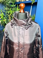 Poetry Coat Gilet 2 In 1 Brown/ Burgundy Goose Down Fill Womens Uk 20
