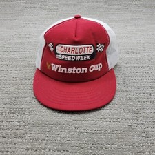 Vintage Charlotte Motor Speedway Winston Cup Snapback Trucker Hat Speedweek NEW