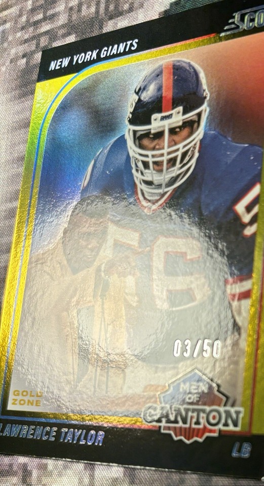 2024 Score Lawrence Taylor Gold Zone Foil /50 Men of Canton Giants 11