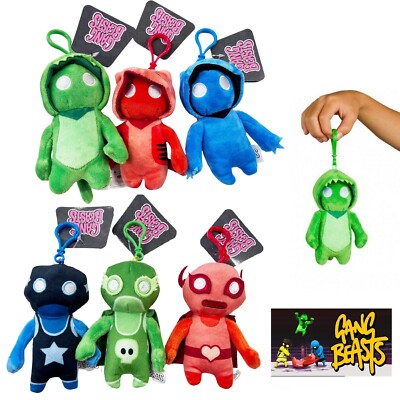 Gang Beasts Schlüsselanhänger Clip Plüsch 13cm Burberi Figuren Gemischt