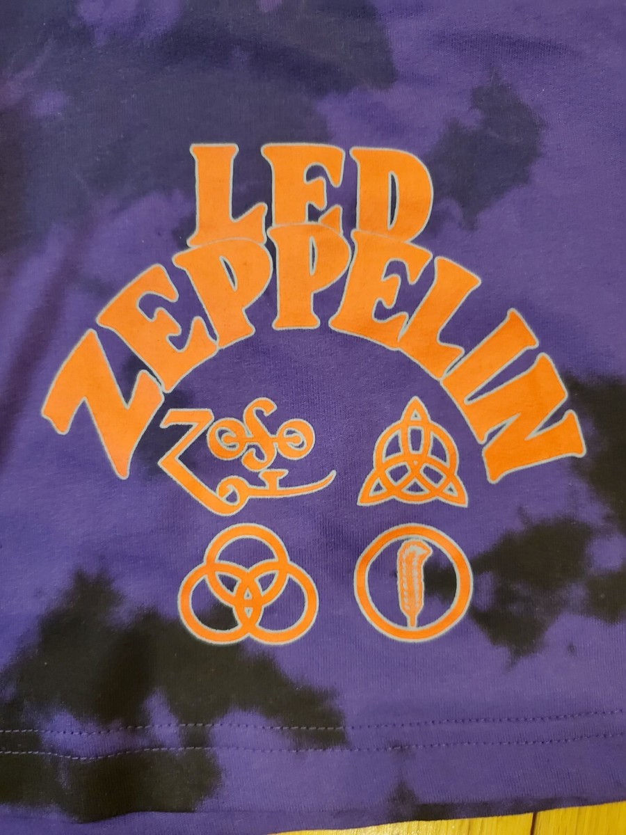 2022 LED ZEPPELIN Zoso Purple Tie Dye 2 Pocket Soft Shorts Mens
