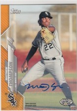 2020 Topps Pro Debut MATTHEW THOMPSON Orange 1st Autograph Auto #92 05/25