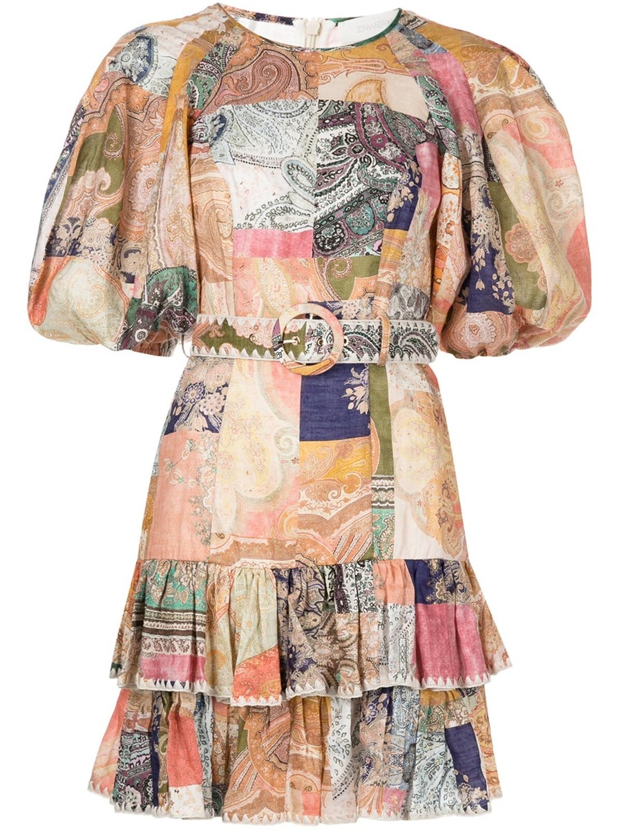【送料&関税込】Zimmermann Mini Multicolor Patchwork Dress W NWT. ZIMMERMANN patchwork mini dress ZIM 0 / US 4 | eBay