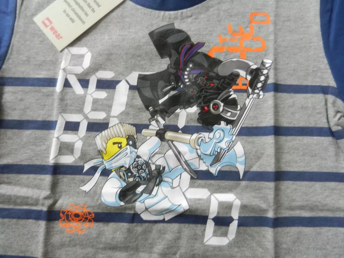 BNWT Official Lego Wear Ninjago Cole Zane Grey T shirt Age 9 Years