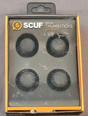 4 Scuf Replacement Domed And Concave Short + Long Reflex Thumbstick Caps Black