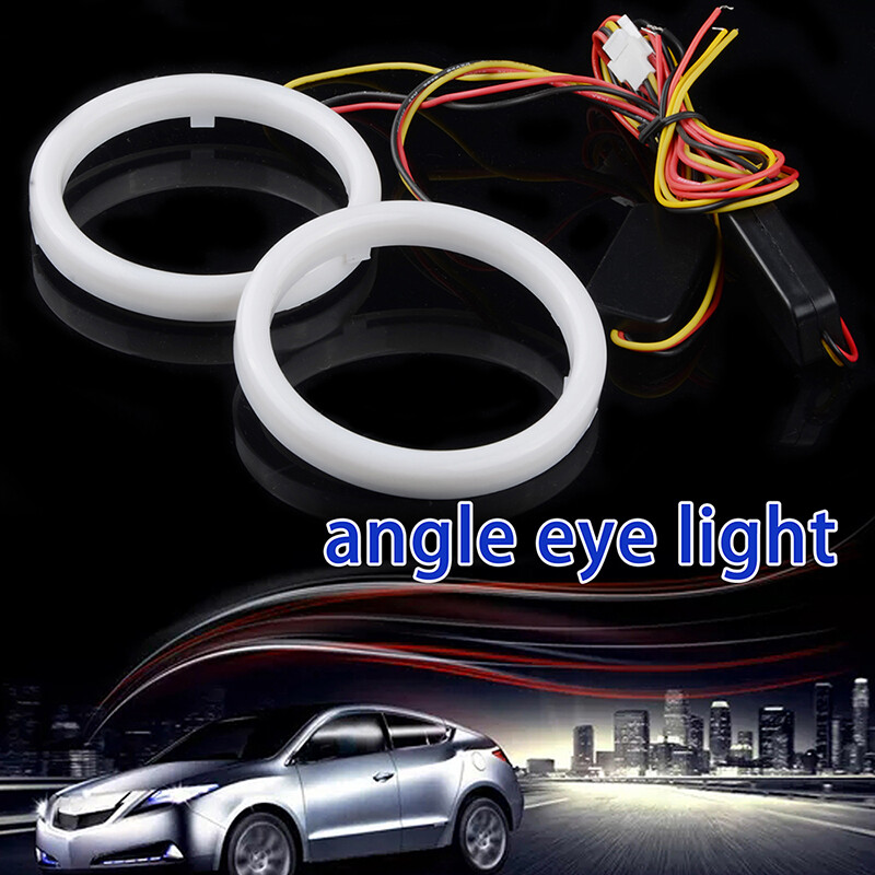 4 Pezzi Faro Bianco CCFL LED Angel Eyes K Halo Ring Luce Di Marcia - Foto 8