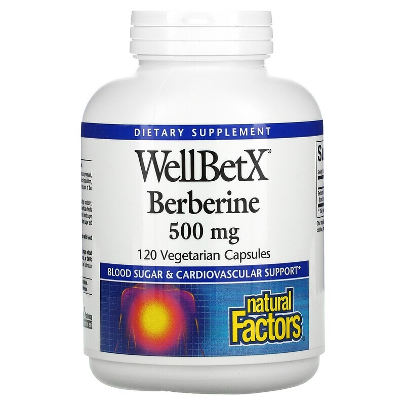 BERBERINA Natural Factors 500mg 120 veggie caps #1 en USA DIABETES