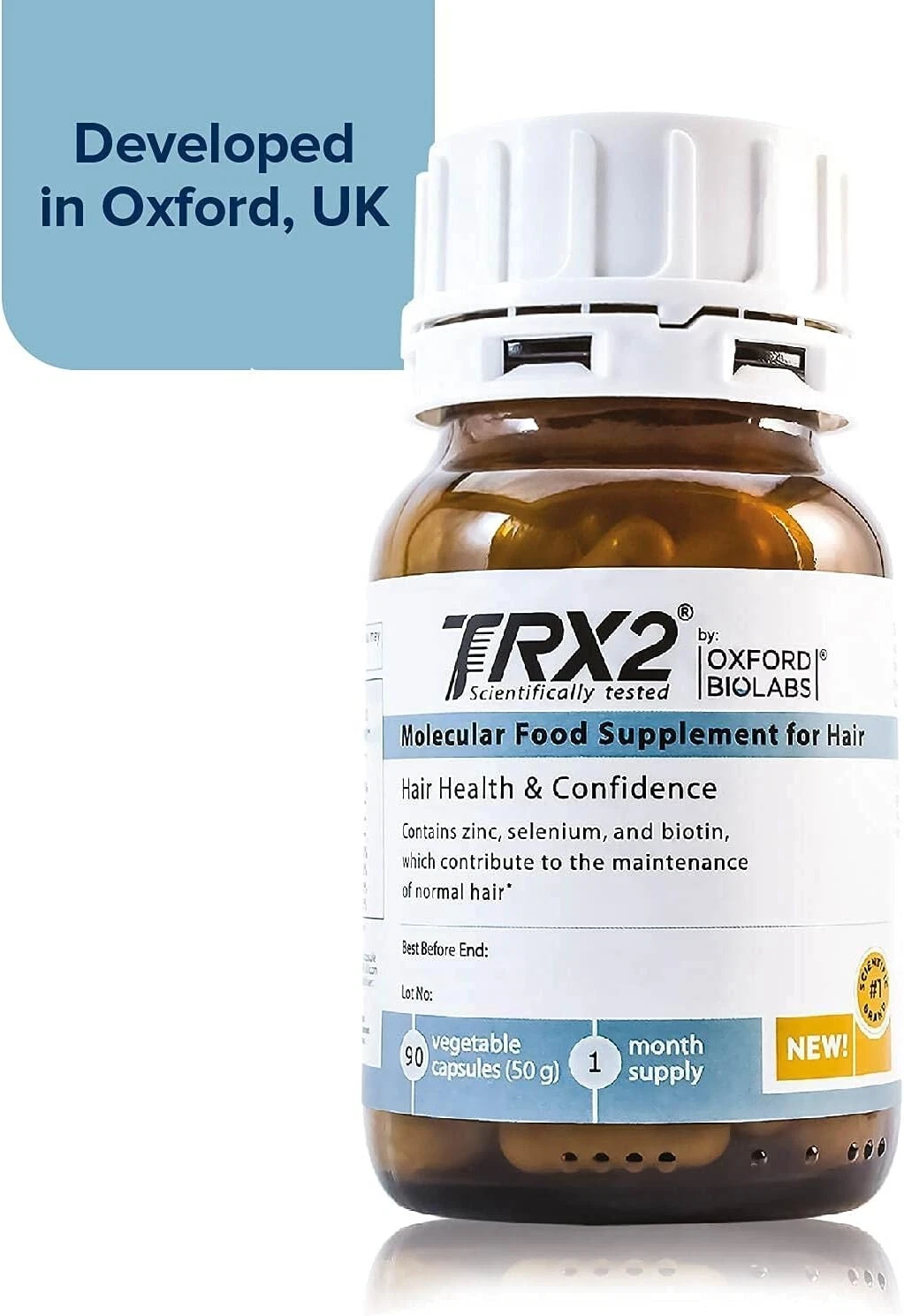 Oxford Biolabs TRX2® Molecular Food Supplement for Hair | 1 Month Supply
