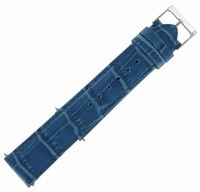Watch Band 20mm Blue Crocodile Grain Leather on sale Watch Band 20mm Blue Crocodile Grain Leather on sale