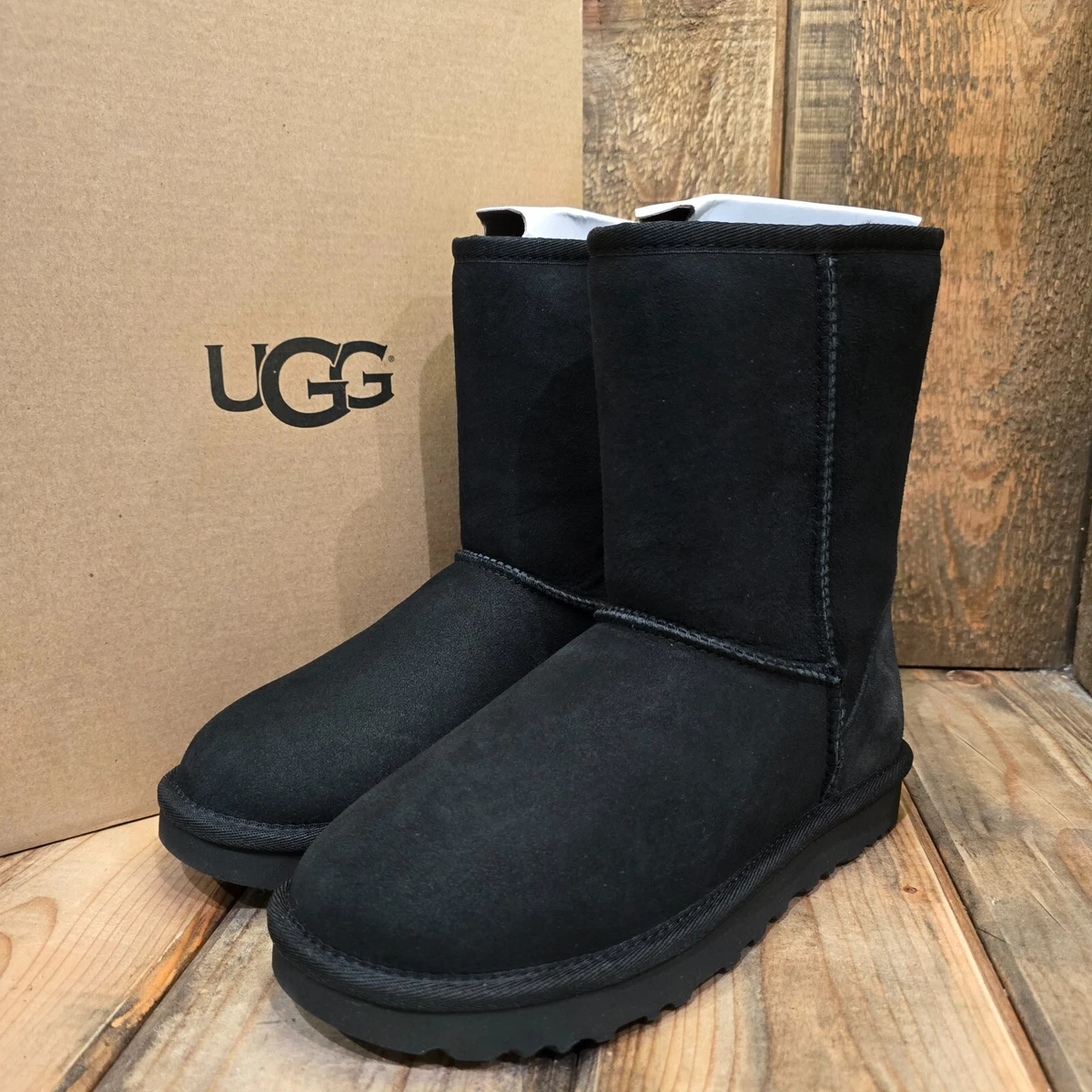 Ugg Classic Short Black for sale - eBay