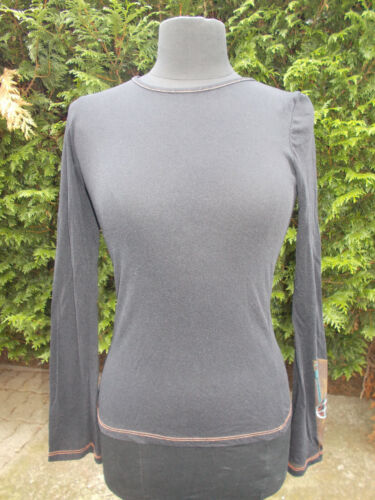 Top tee-shirt polyamide noir léger imprimé manche OHDD SAVE THE QUEEN W30 38fr - Zdjęcie 1 z 6