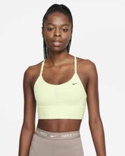 New Nike Women's Dri-FIT Light Support Padded Sports Bra Green Color Large Size