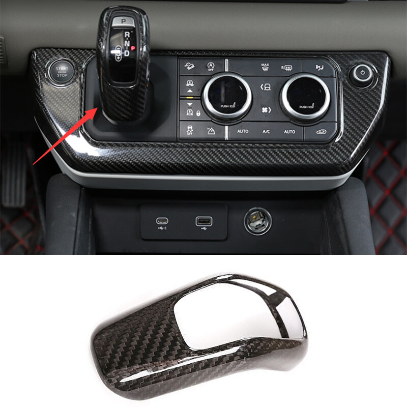 Knob Lever Real Carbon Fiber Console Gear Shift For Land Rover Defender 2020-23