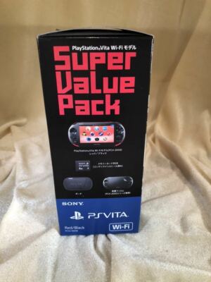 PS Vita Red Black Super Value Pack PCHJ 10018 Console Charger Box