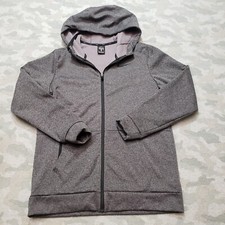 Nike Sweatshirt Mens Medium Gray Full Zip Hooded Dri-Fit Standard Fit