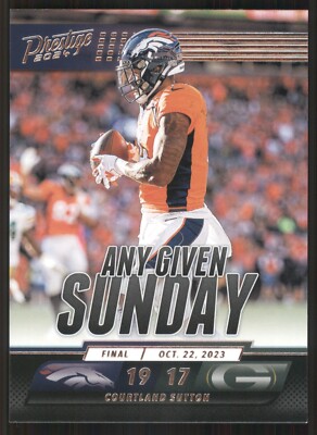 2024 Panini Prestige Any Given Sunday #AGS-CSN Courtland Sutton Denver Broncos