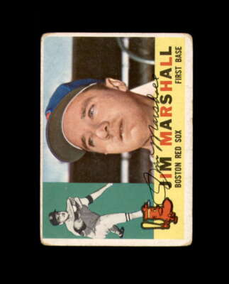 Jim Marshall Signed 1960 Topps Boston Red Sox Autograph