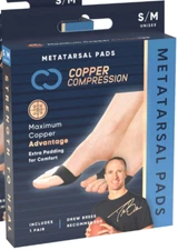 Copper Compression Metatarsal Pads, 1 Pairs Small/Middium S/M