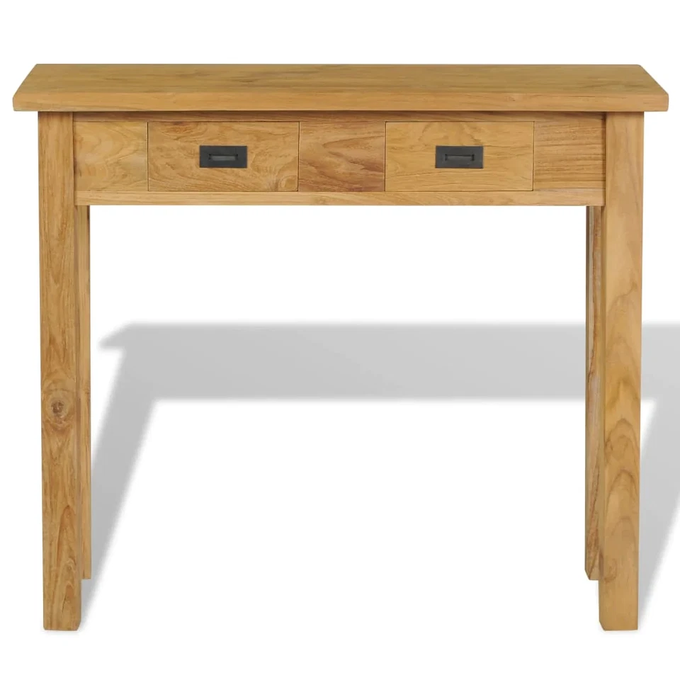 NNEVL Console Table Solid Teak 90x30x80 cm - Image 2 of 4
