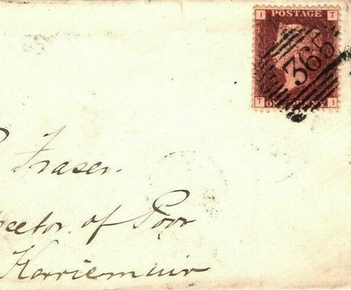 GB Cover SCOTLAND *365* Numeral (Ladybank) 1875 USED AT STRATHMIGLO AA232 - Picture 4 of 7