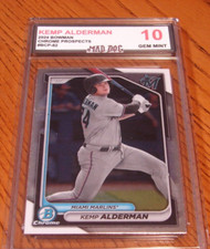 KEMP ALDERMAN Rookie---2024 BOWMAN CHROME--GEM MINT 10***MARLINS***Mad DOG