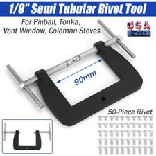 1/8"Semitubular Rivet Fixt Dies Tool For Pinball Tonka Vent Window Coleman Stove