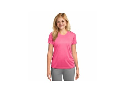 SMALL  PINK Gildan Performance LADIES TShirt 100% Polyester SUBLIMATION TEES