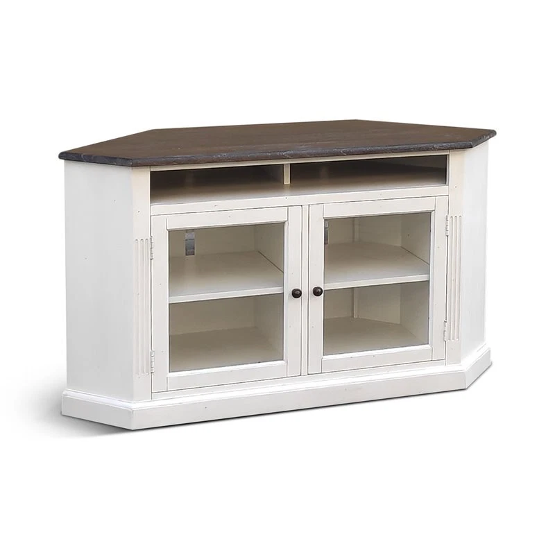 Off white sale corner tv stand