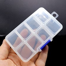 2 Pcs Clear Plastic Organizer Box Case 6 Grids Jewelry Craft Storage Container