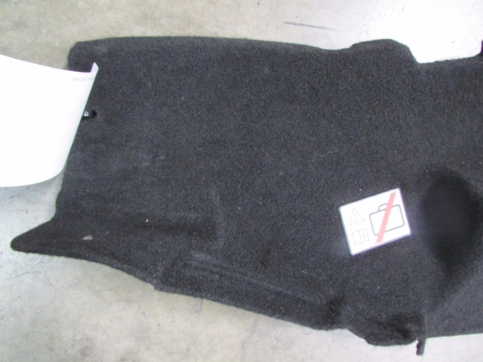 Ferrari California, RH, Right Rear Trunk Carpet, P/N 81274200