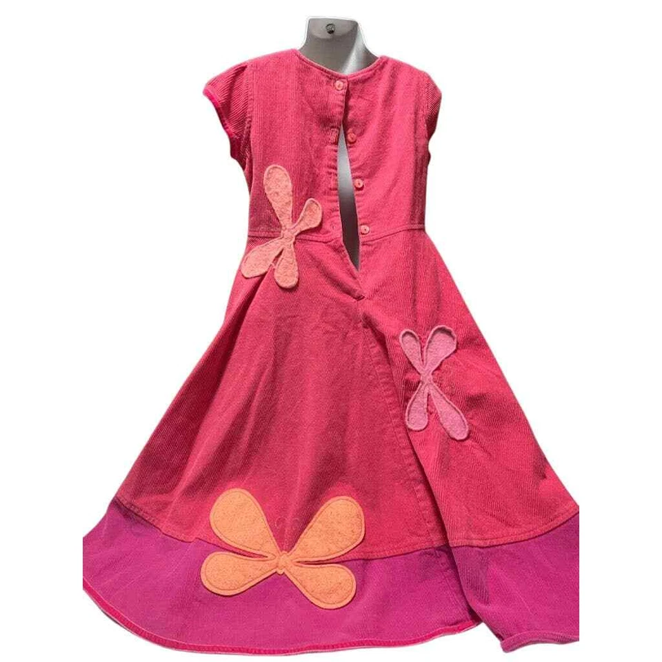 Baby Lulu Girls Corduroy full skirt Dress Pink Size 5 - Image 2 of 3