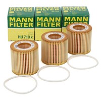 3X Mann Hu710X ÖLfilter FüR VW Polo 4 5 Ibiza 3 4 Fabia 1 2 Rapid 1.2 03D198819C