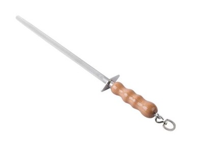 Victorinox Honing Steel 12-Inch Round Helical Cut, Light Wood Handle, Multicolor