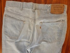 VINTAGE LEVIS 517 ORANGE TAB DENIM JEANS 36 x 30 LIGHT BLUE BOOT 80s 90s