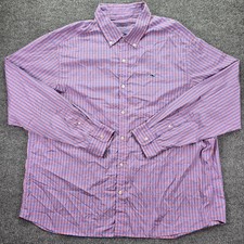 Vineyard Vines Performance Shirt Mens XXL Classic Fit Blue Pink Gingham Check