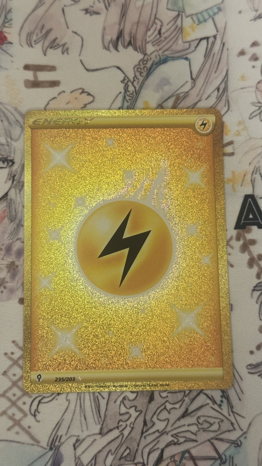 Pokémon TCG Lightning Energy Evolving Skies 235/203 Holo Secret Rare NM GOLD