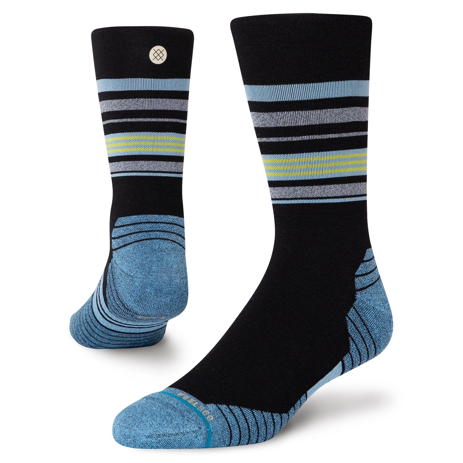 STANCE - BLACK SHEEP - Run Running Crew Socks Wool Blend Black Medium Mens 6-8.5