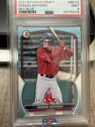 2023 Bowman Draft Roman Anthony Sky Blue 299/499 #BD112 PSA9