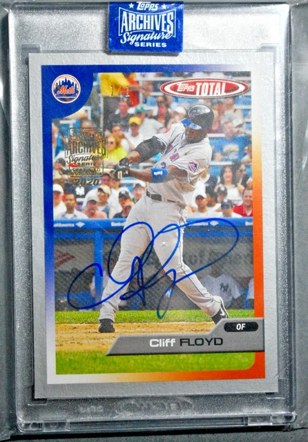2020 Topps Archives Signature Series Cliff Floyd '05 Topps Total Auto 1/1 Mets